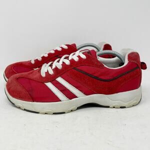 Steve Madden Red White Drama Sneakers Womens 7.5 Suede